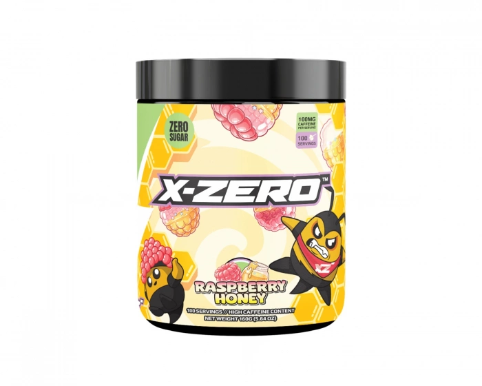 X-Gamer X-Zero Raspberry Honey - 100 Serveringar