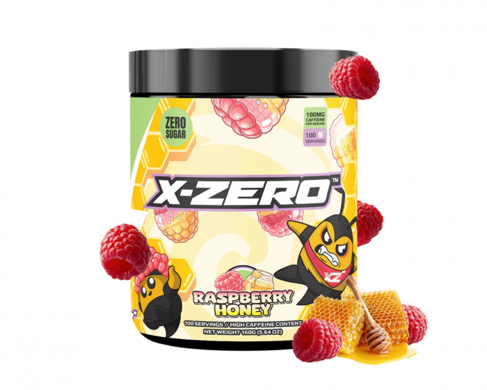 X-Gamer X-Zero Raspberry Honey - 100 Serveringar
