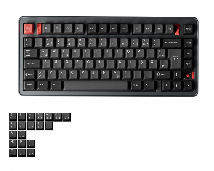 Ticktype Evo75 ISO Tangentbord - Basalt Grey [Rye Linear]