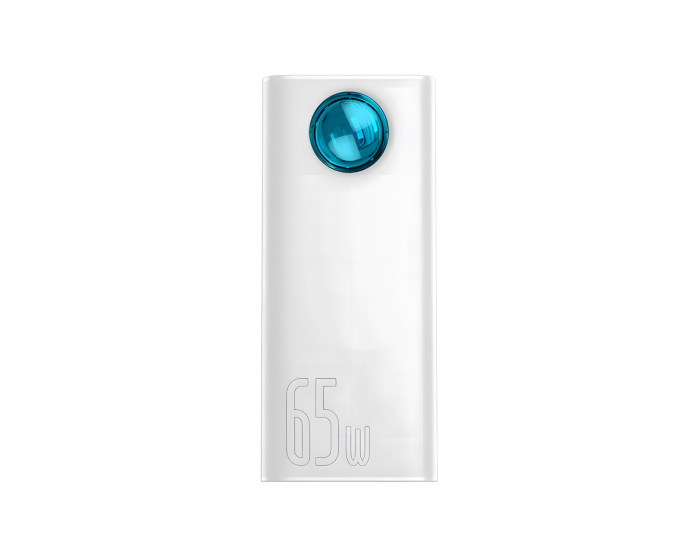Baseus Amblight Powerbank 30000mAh, 4xUSB, USB-C, 65W - Vit