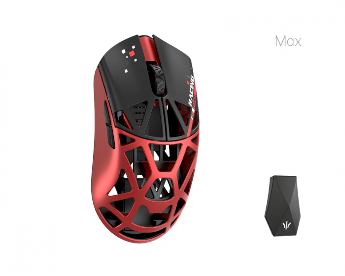 WLMouse Beast X Max - Röd/Svart [Omron Opticals] - Solid Side