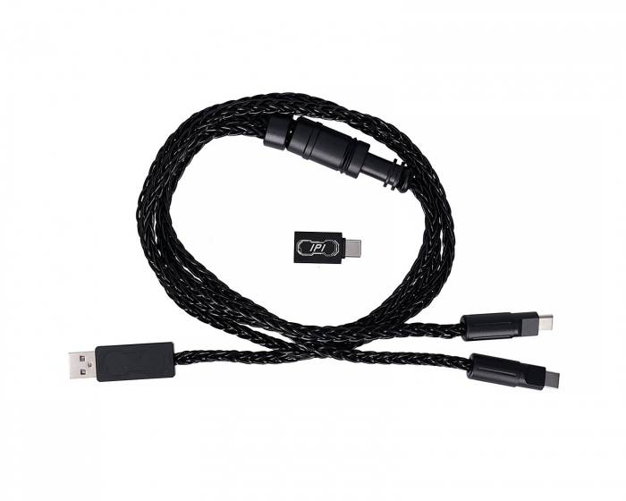 IPI 1-till-2 8K flätad kabel - Svart