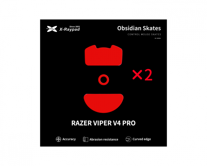 X-raypad Obsidian Mouse Skates till Razer Viper V4 Pro