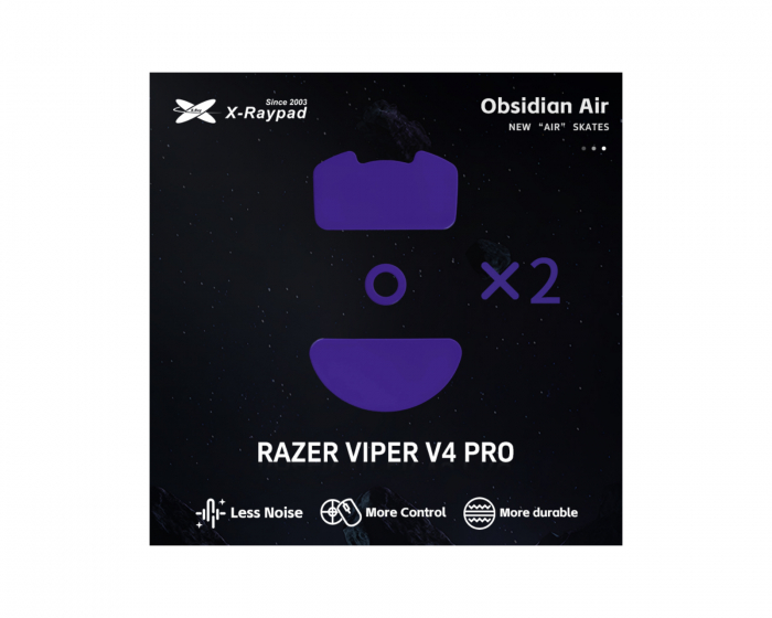 X-raypad Obsidian Air Mouse Skates till Razer Viper V4 Pro