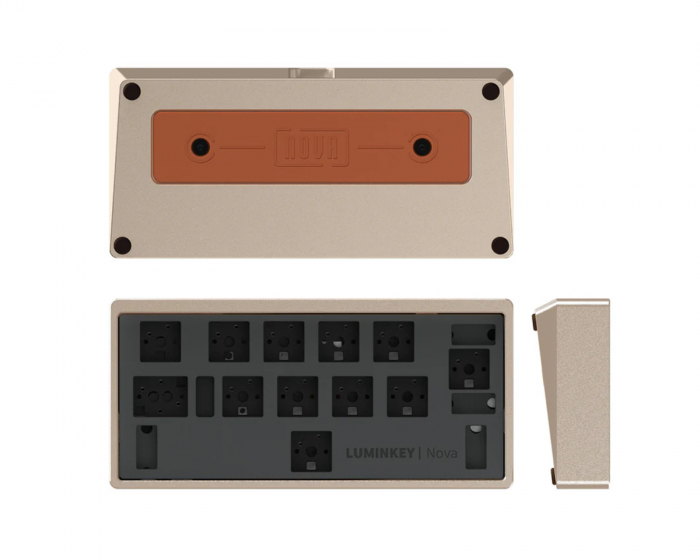 Luminkey Nova Mini 12-Key Tri-Mode Macro Pad (Barebone) - Guld
