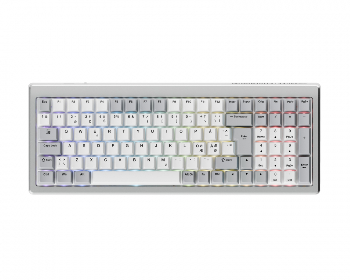 Ducky Ducky Cushion 98 - 98% RGB Trådlöst Gamingtangentbord - Nordisk ISO - [Shush Tactile]