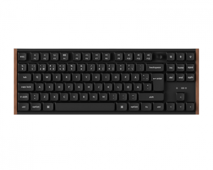 Keychron K1 Ultra SE 80% 8K Trådlöst Tangentbord - Wood Black [Milk POM Red]