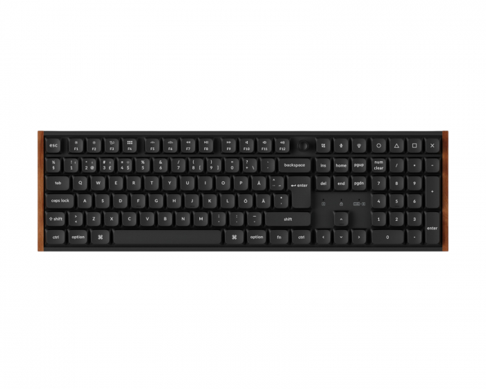 Keychron K5 Ultra Low-Profile 100% 8K Trådlöst Tangentbord - Wood Black [Keychron Milk POM Brown]