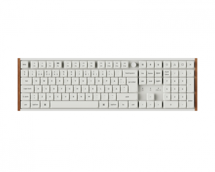 Keychron K5 Ultra Low-Profile 100% 8K Trådlöst Tangentbord - Wood White [Keychron Milk POM Brown]