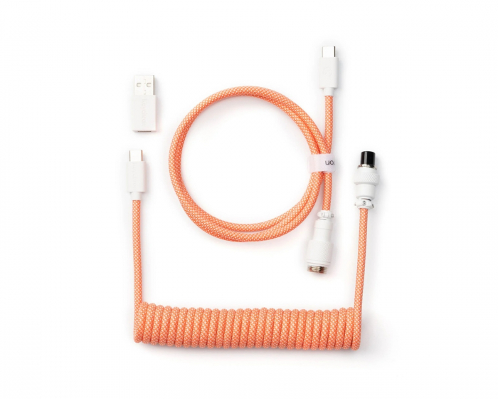 Keychron Coiled Aviator Kabel Straight 8K - Rosa Orange