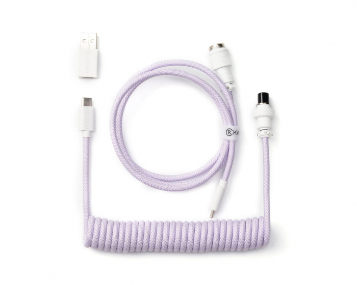 Keychron Coiled Aviator Kabel Straight 8K - Ljuslila