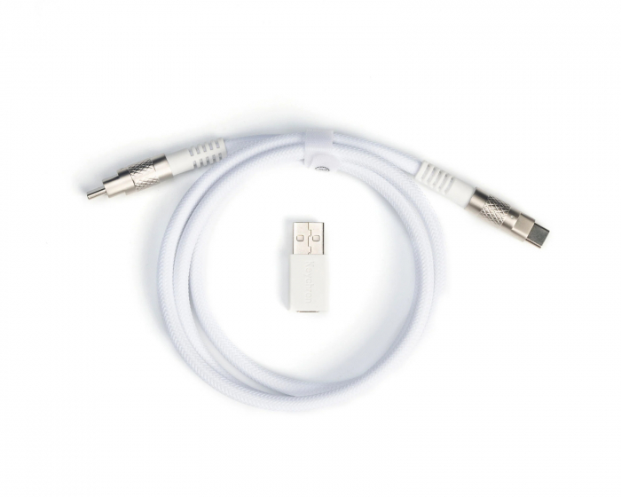 Keychron Double-Sleeved Geek Kabel 8K - Vit