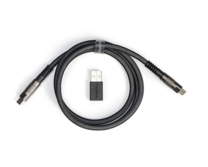 Keychron Double-Sleeved Geek Kabel 8K - Svart