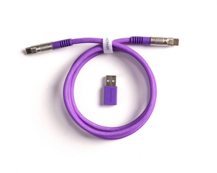 Keychron Double-Sleeved Geek Kabel 8K - Lila