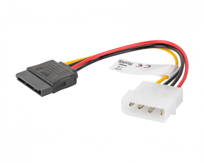 Lanberg Molex (Hane) till SATA (Hona) Kabel 15cm