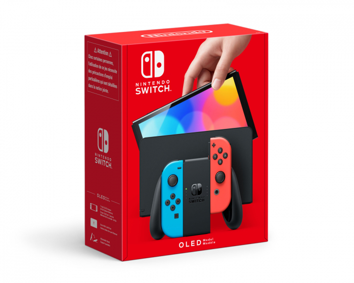 Nintendo Switch Konsol OLED - Neon Blue & Neon Red (DEMO)