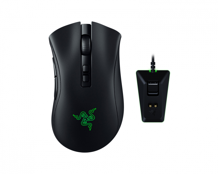 Razer DeathAdder V2 Pro & Dock Trådlös Gamingmus med Laddningsstation - Svart (DEMO)