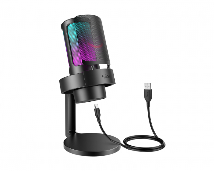 Fifine AMPLIGAME A8 USB Gaming Mikrofon RGB (PC/PS4/PS5) - Svart (DEMO)