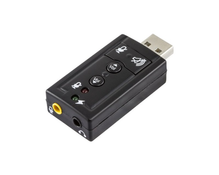 Deltaco USB Ljudkort 7.1 2x 3,5mm (DEMO)