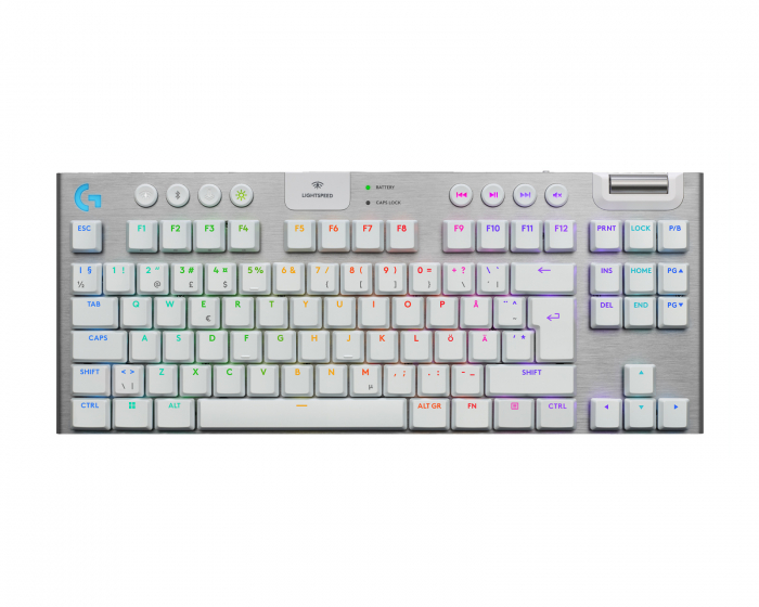 Logitech G915 X TKL Lightspeed Trådlöst Gaming Tangentbord [Tactile] - Vit (DEMO)