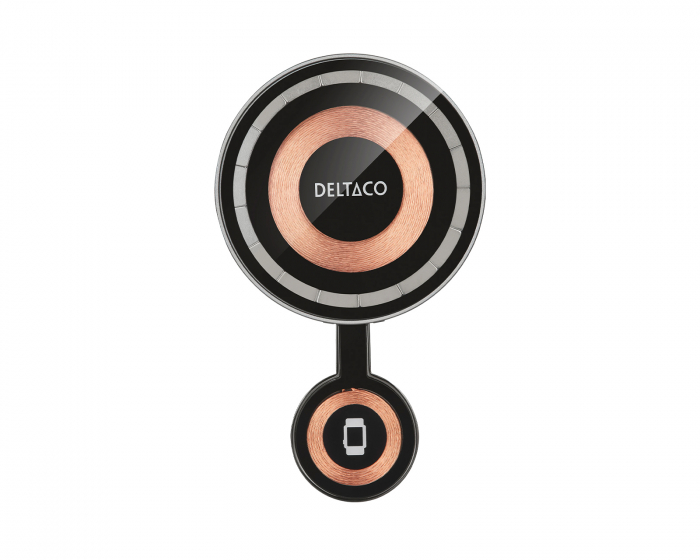 Deltaco 2-in-1 Magnetisk Trådlös Qi-laddare 15W (DEMO)