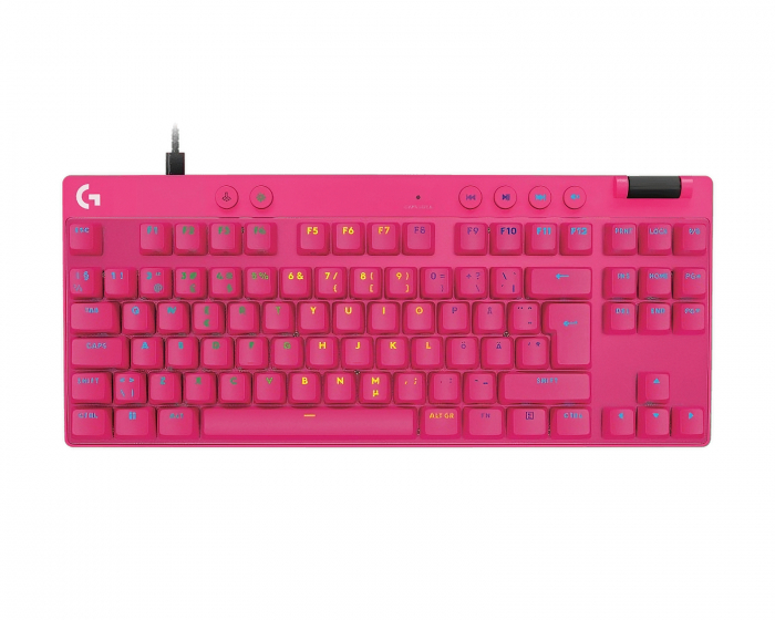 Logitech Pro X TKL Rapid Trådbundet Gaming Tangentbord [Linear] - Magenta (DEMO)