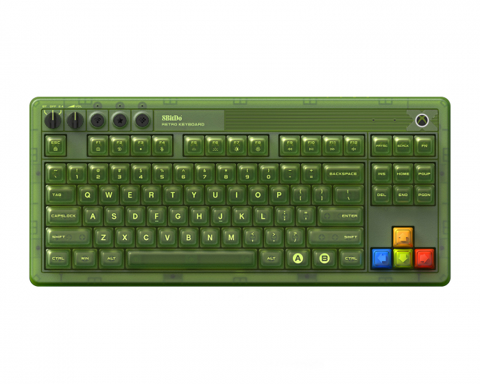 8Bitdo Retro 87 Mechanical Keyboard - Trådlöst Tangentbord ANSI - Xbox Edition (DEMO)