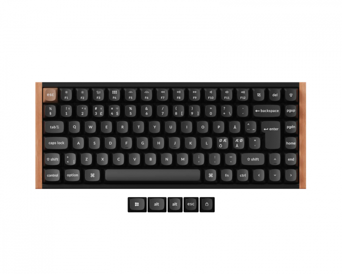 Keychron K2 HE Trådlöst QMK Tangentbord [Gateron 2.0 Purple Magnetic Switch] - Wood Black (DEMO)