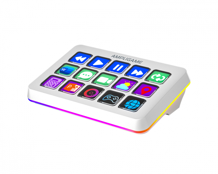 Fifine AMPLIGAME D6 Stream Controller - Streaming Deck - Vit (DEMO)