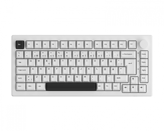 Akko 5075B Plus-S Black on White Trådlöst Tangentbord - Vitt [V3 Cream Yellow Pro] (DEMO)