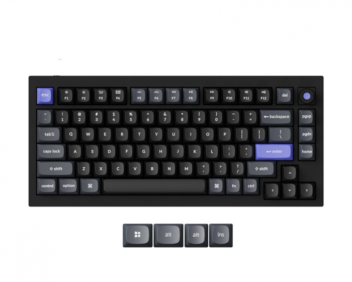 Keychron Q1 HE 8K Hotswap Knob ISO Tangentbord - Svart [Lime Magnetic Switch] (DEMO)