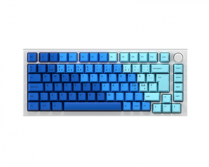 Glorious GMMK Pro 75% ISO – White Ice x Caribbean Ocean Bundle [Fox MX]