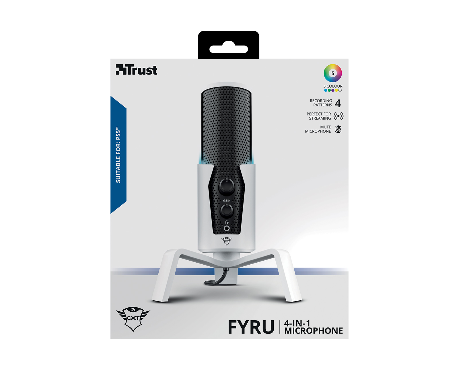 Trust GXT 258W Fyru USB 4-in-1 Streaming Mikrofon PS5 