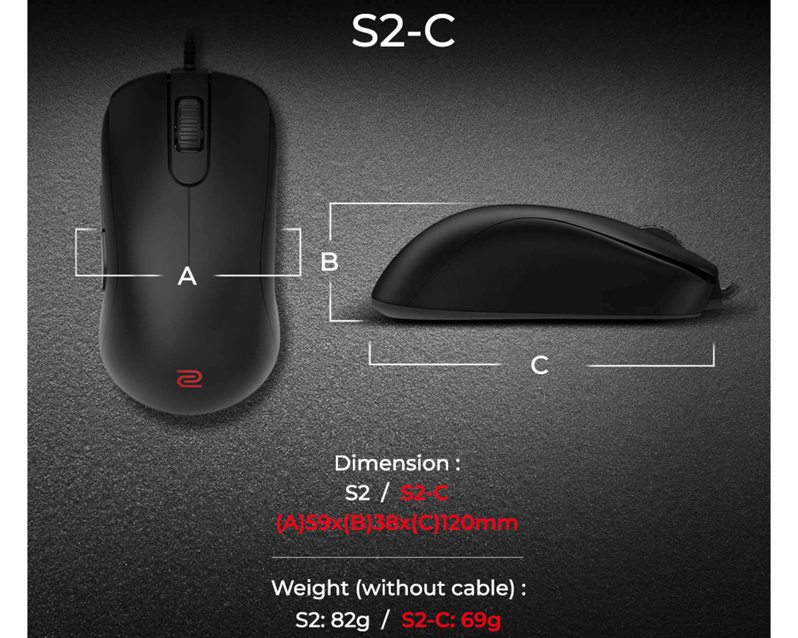 ZOWIE by BenQ S2-C Gamingmus - MaxGaming.se
