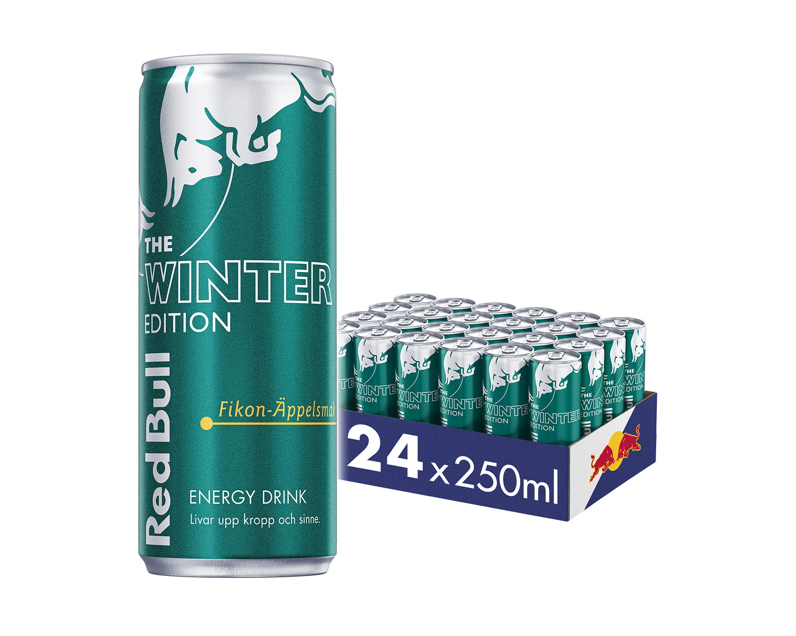Red Bull 24x Energidryck, 250 ml, Winter Edition 2022 (Fikon och Äppelsmak) MaxGaming.se