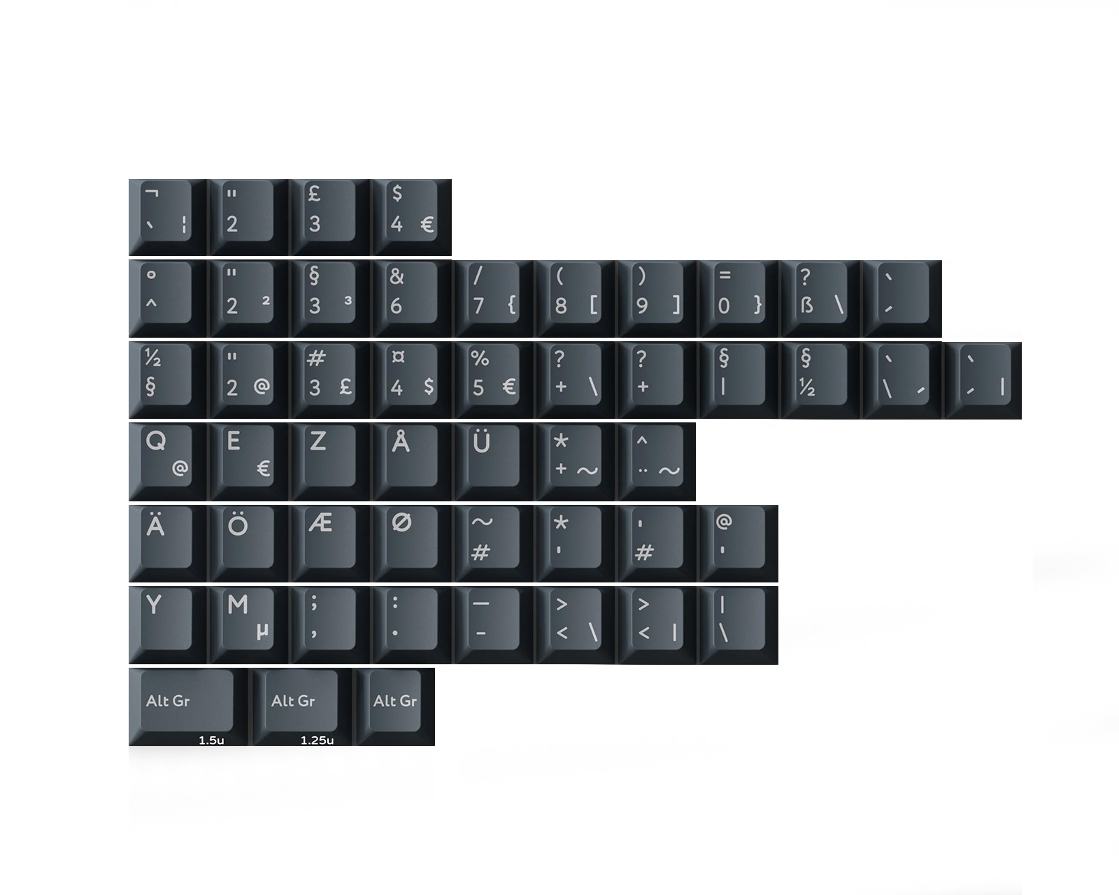 KBDfans PBTfans Twist R2 - International Kit - MaxGaming.se