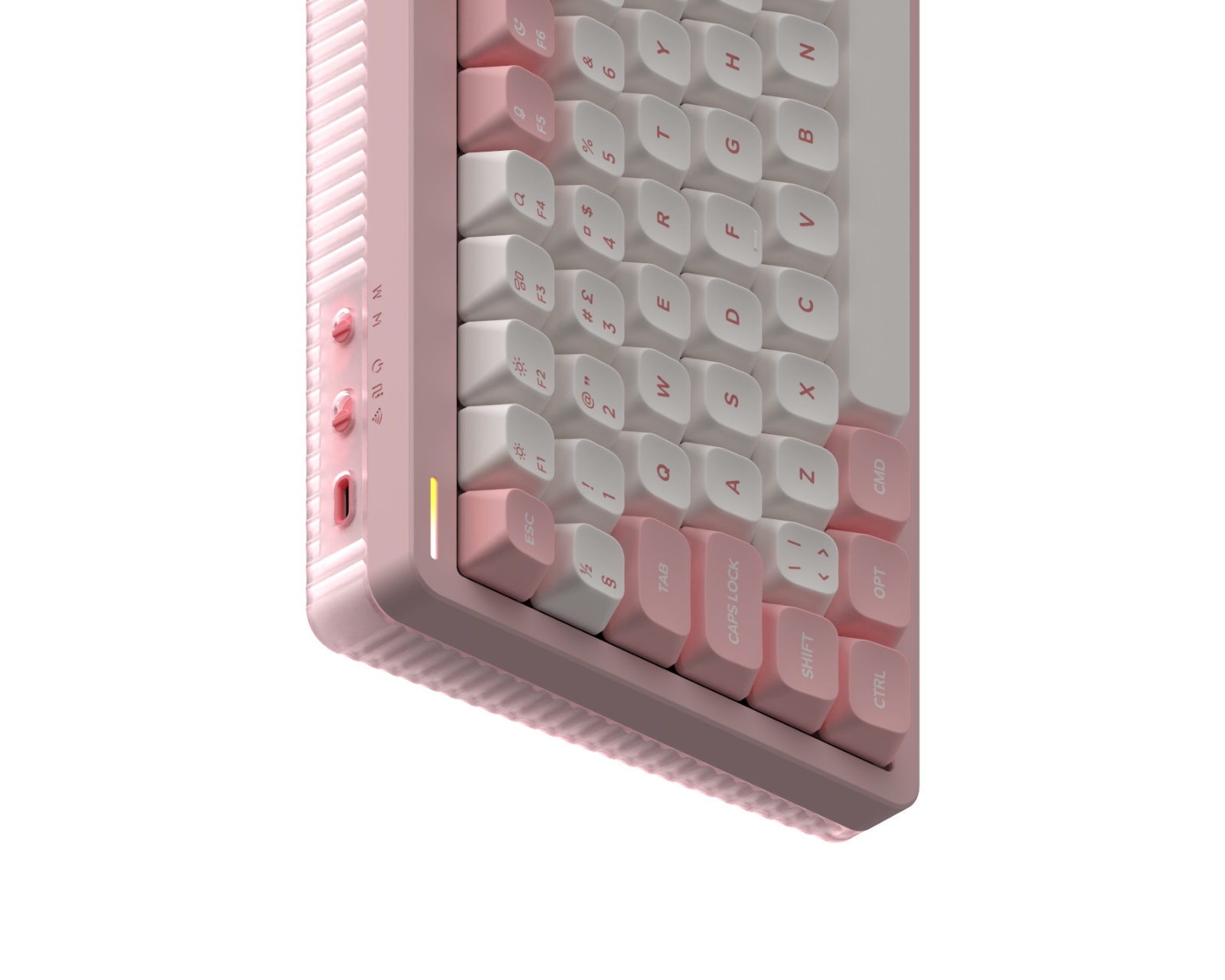 NuPhy Halo75 V2 Trådlöst Tangentbord – Sakura Fizz [Raspberry