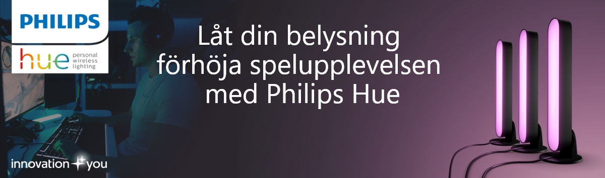 Höj spelupplevelsen med Philips Hue på MaxGaming.se