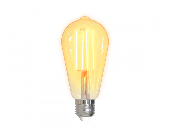 Deltaco Smart Home LED-lampa Filament E27 WiFI 5.5W ST64, Dimbar