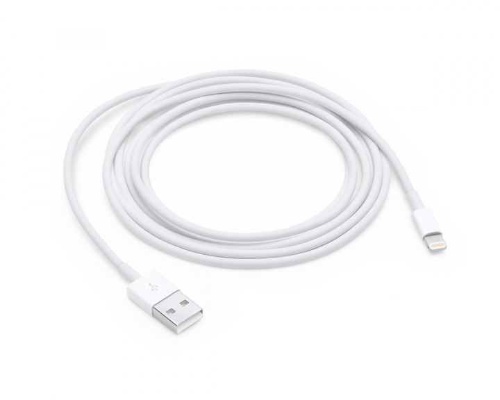 Apple Lightning till USB-kabel MFi Vit (2 Meter)