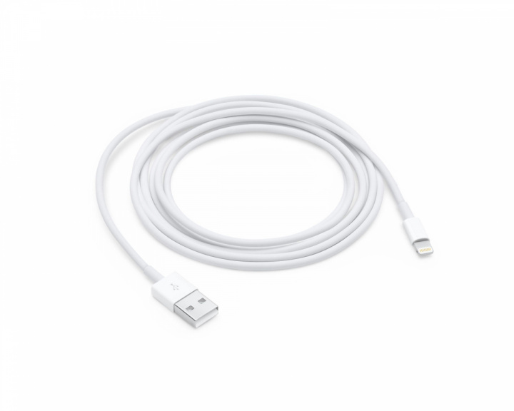 Apple Lightning till USB-kabel MFi Vit (2 Meter)