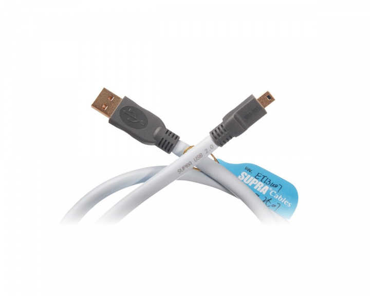 Supra USB Kabel 2.0 A-Mini B - 1 meter