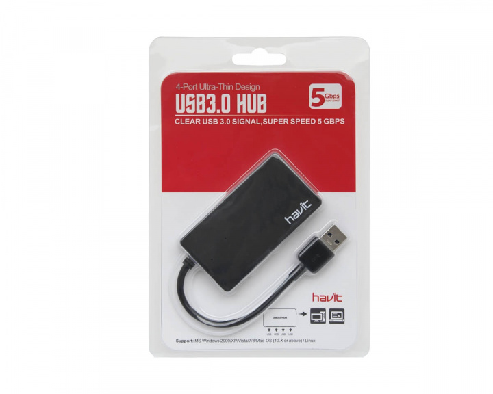 USB Hub 3.0 (4-portar) i gruppen Datortillbehör / Datakablar & adaptrar / USB Hubb hos MaxGaming (13108)