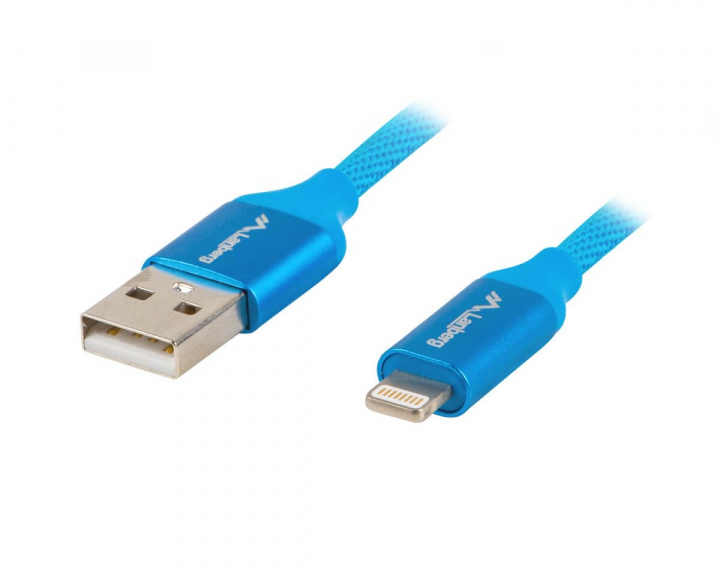 Lightningkabel Premium - Lightning till USB 1.8 Meter Blå i gruppen Datortillbehör / Datakablar & adaptrar / USB kabel hos MaxGaming (13586)