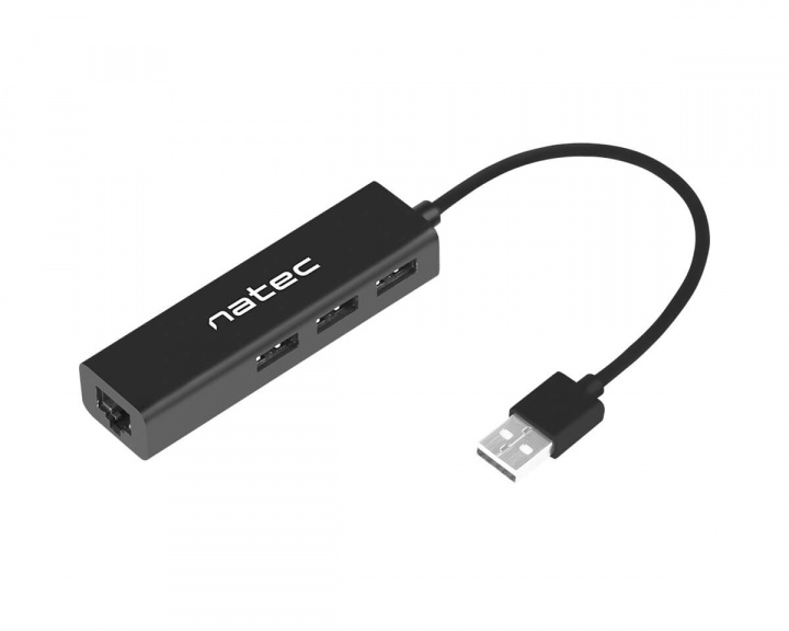 Natec USB Hub 2.0 Dragonfly 3-port + RJ45