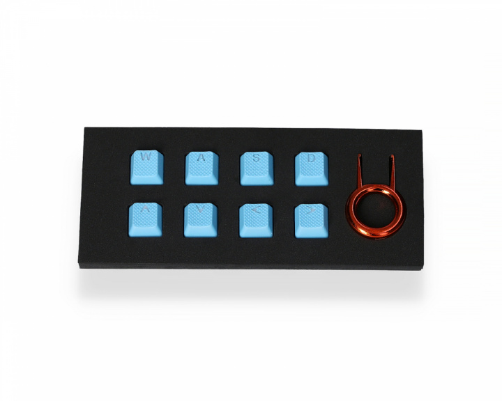 Tai-Hao 8-Key Gummi Double-shot Backlit Keycap Set - Neonblå