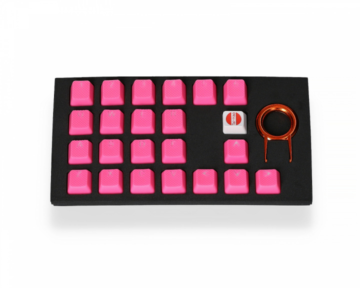 Tai-Hao 22-Key Gummi Double-shot Bakgrundsbelyst Keycap-set - Rosa