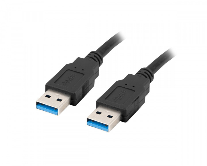 Lanberg USB-A till USB-A 3.0 Kabel (h/h) Svart (0.5 Meter)