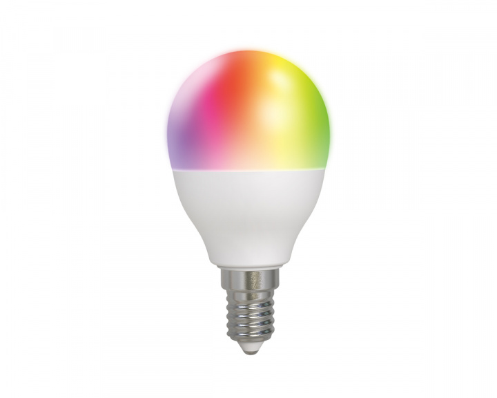 Deltaco Smart Home RGB LED-lampa E14 WiFI 5W dimbar - Klot