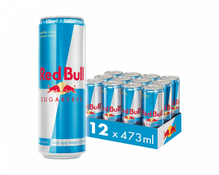 Red Bull 12x Energidryck, 473 ml, Sockerfri
